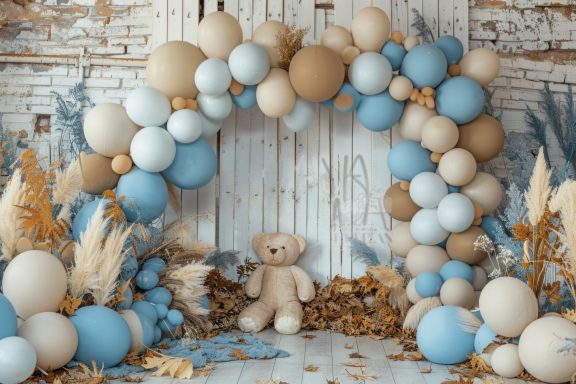 arche de déco ballon pour photo de bébé