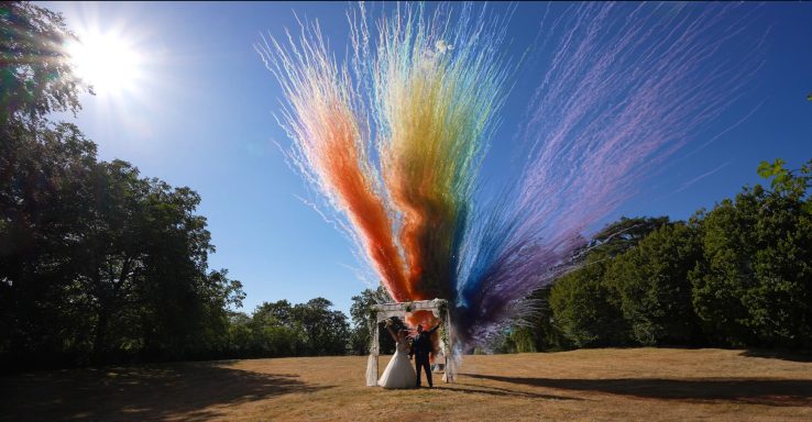 feux d'artifice pour un mariage Feux d'artifices diurnes